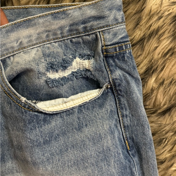 MNML FLARE JEANS DISTRESS SZ 36 light wash Stack - Picture 4 of 4